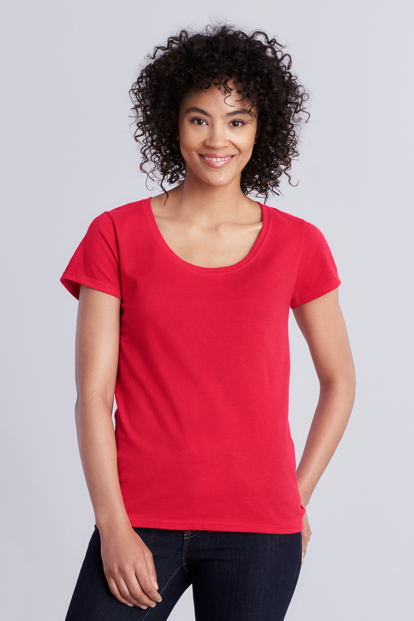 Gildan-SOFTSTYLE® LADIES' DEEP SCOOP T-SHIRT-GIL64550